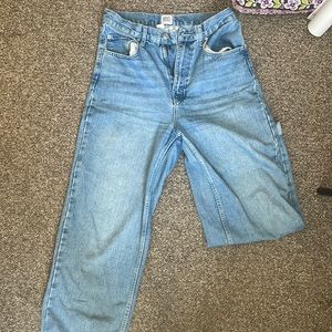 blue baggy jeans